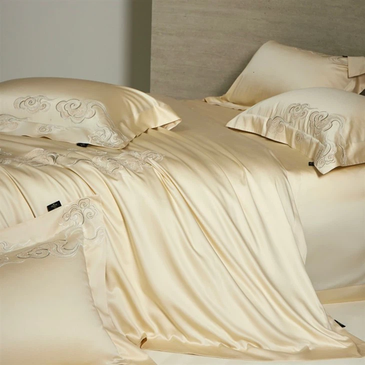 Tencel Embroidered Four-piece Bedding Set factory